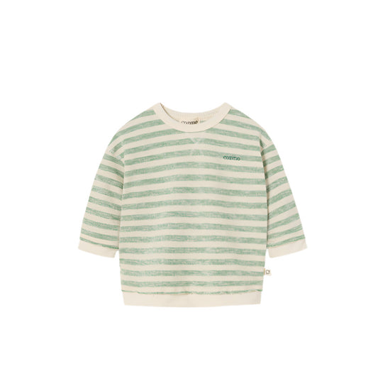 THIAGO GREEN GRASS STRIPE SWEATSHIRT
