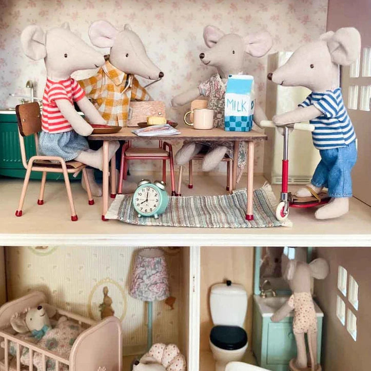 MAILEG MOUSE TABLE AND CHAIRS SET - DARK POWDER