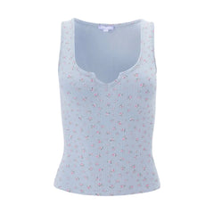 PRINTED TANK - PETIT JARDIN BLU