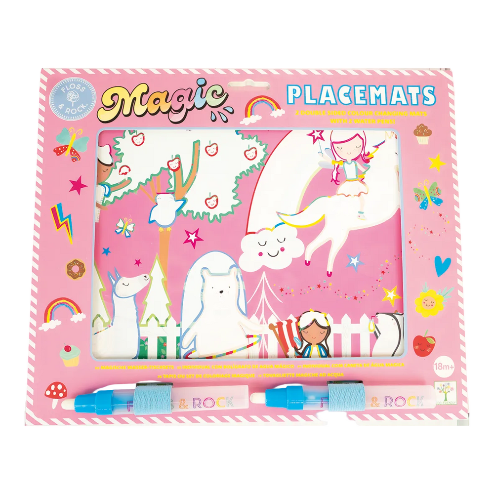 RAINBOW FAIRY MAGIC WATER COLORING PLACE MATS
