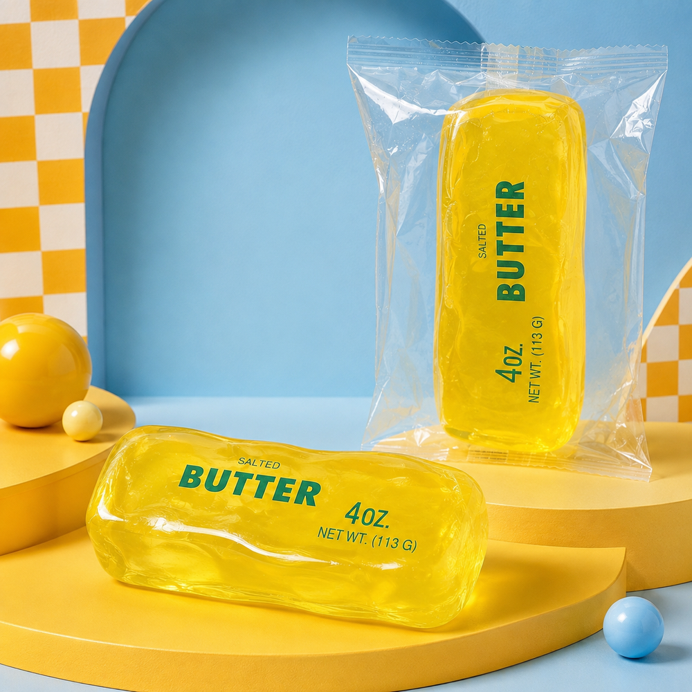 BUTTER BAR CLEAR SQUISHY STRESS TOY