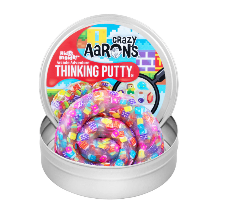 CRAZY AARON'S 4" HIDE INSIDE FISGET PUTTY - ARCADE ADVENTURE