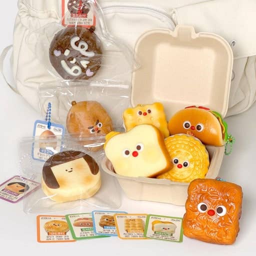 KOREAN SNACK SQUISHY KEYCHAIN  BLIND BOX