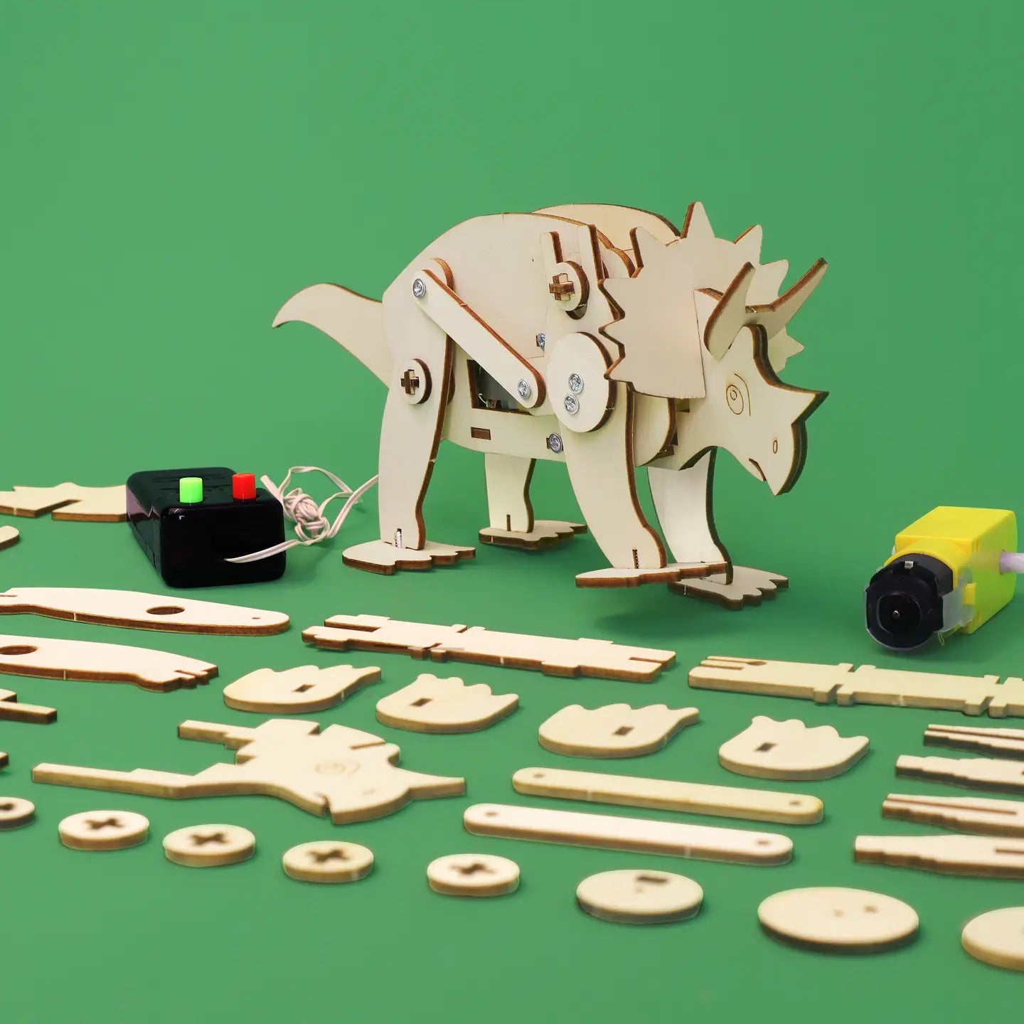 REMOTE CONTROL TRICERATOPS ROBOT DIY STEM KIT