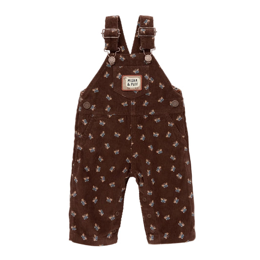 BABY CORDUROY CARPENTER OVERALL - DARK ROAST