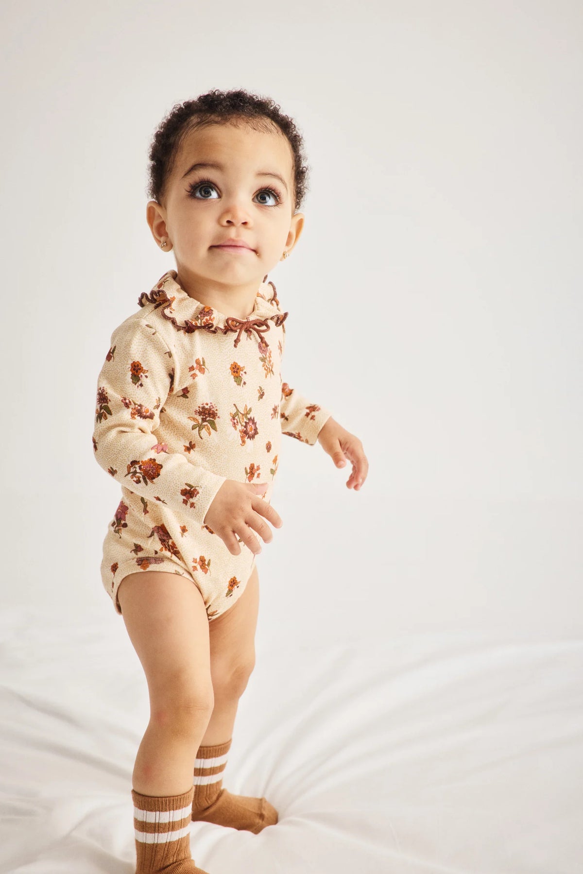 BABY PATTIE ONESIE - STRING ANTIQUE  ROSE