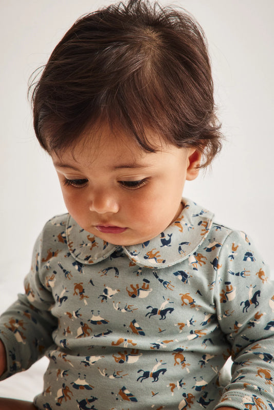 BABY PETIT COLLAR ONESIE - ONSEN