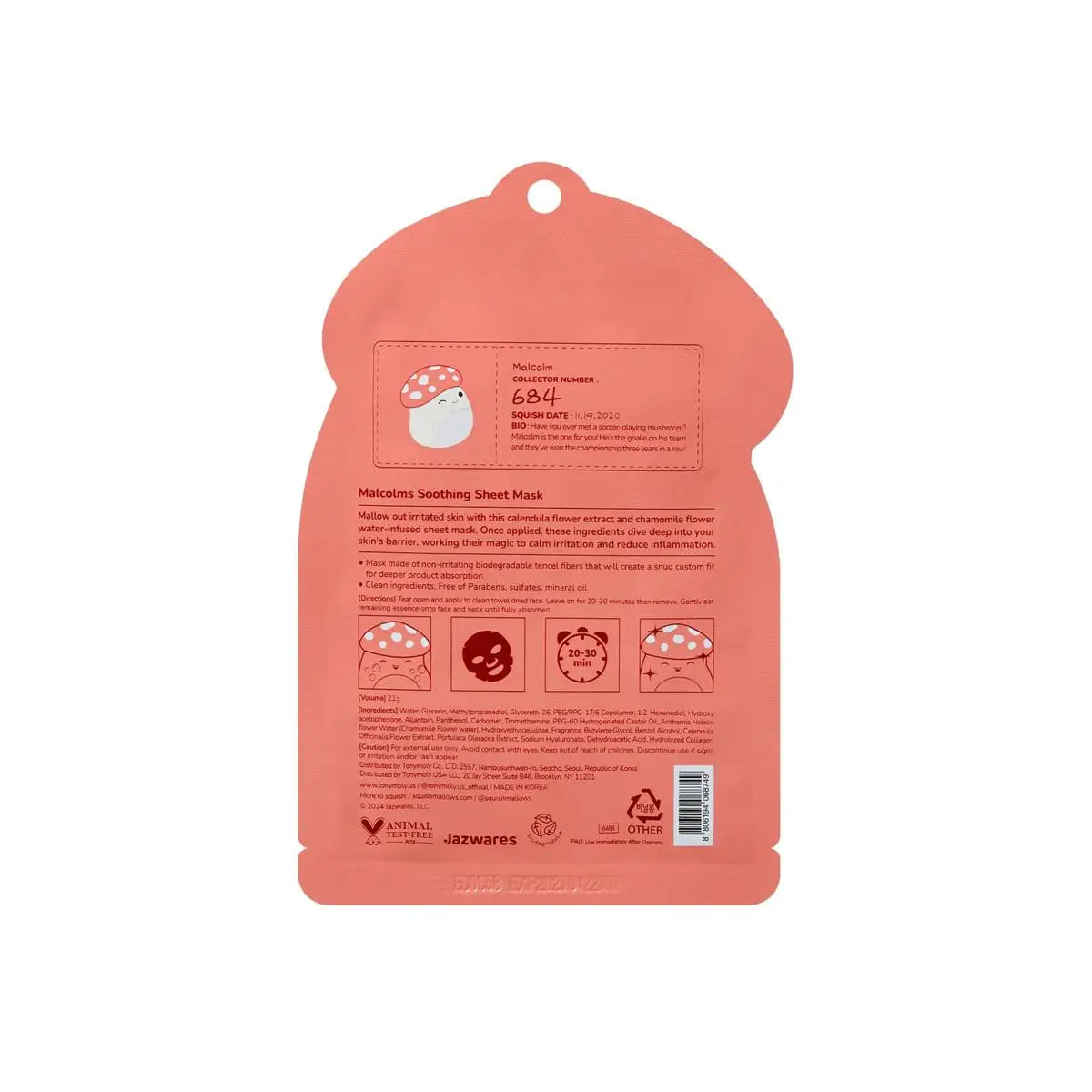 SQUISHMALLOWS x TONYMOLY SHEETMASK - MALCOM SOOTHING