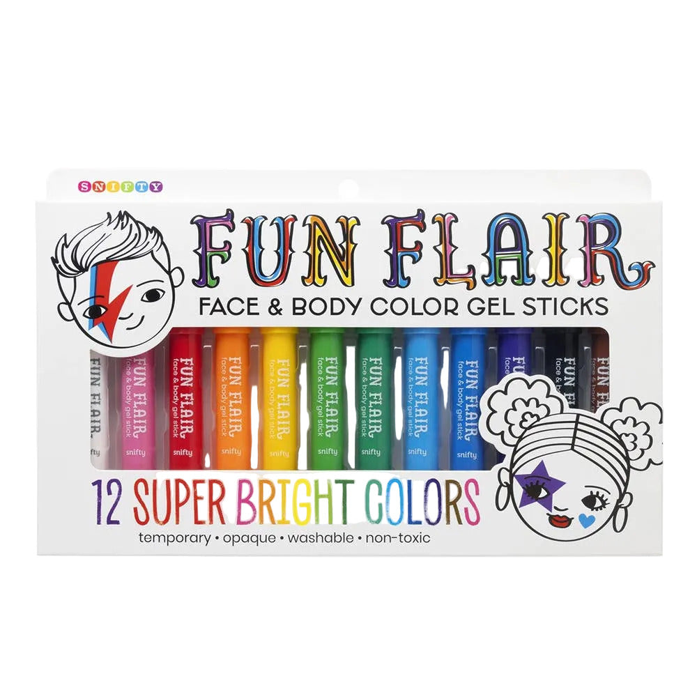 FUN FLAIR FACE & BODY COLOR GEL STICKS