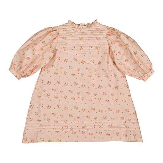 GARANCE DRESS - PEACH FLORAL