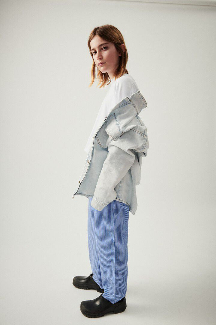 AMERICAN VINTAGE KIDS ZATYBAY TROUSERS - AQUA STRIPES