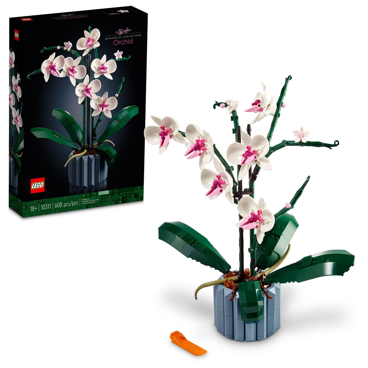 LEGO BOTANICALS ORCHID building set and box