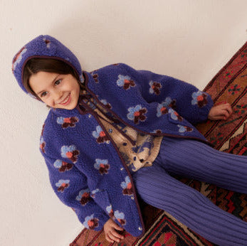 BEAR FLEECE JACKET FLOWER STORM