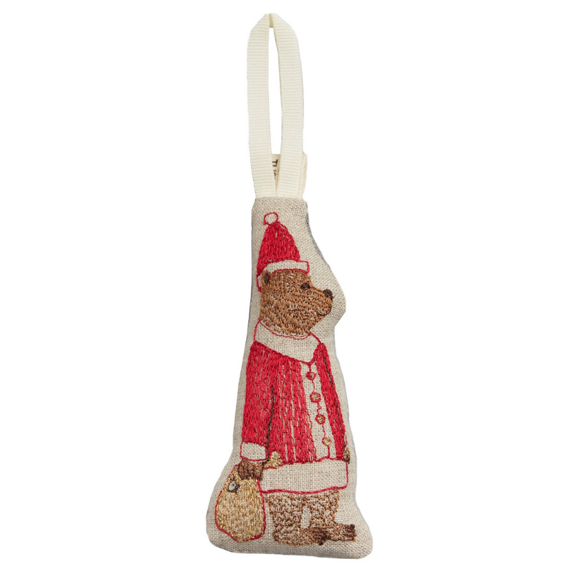 CORAL & TUSK SANTA BEAR ORNAMENT