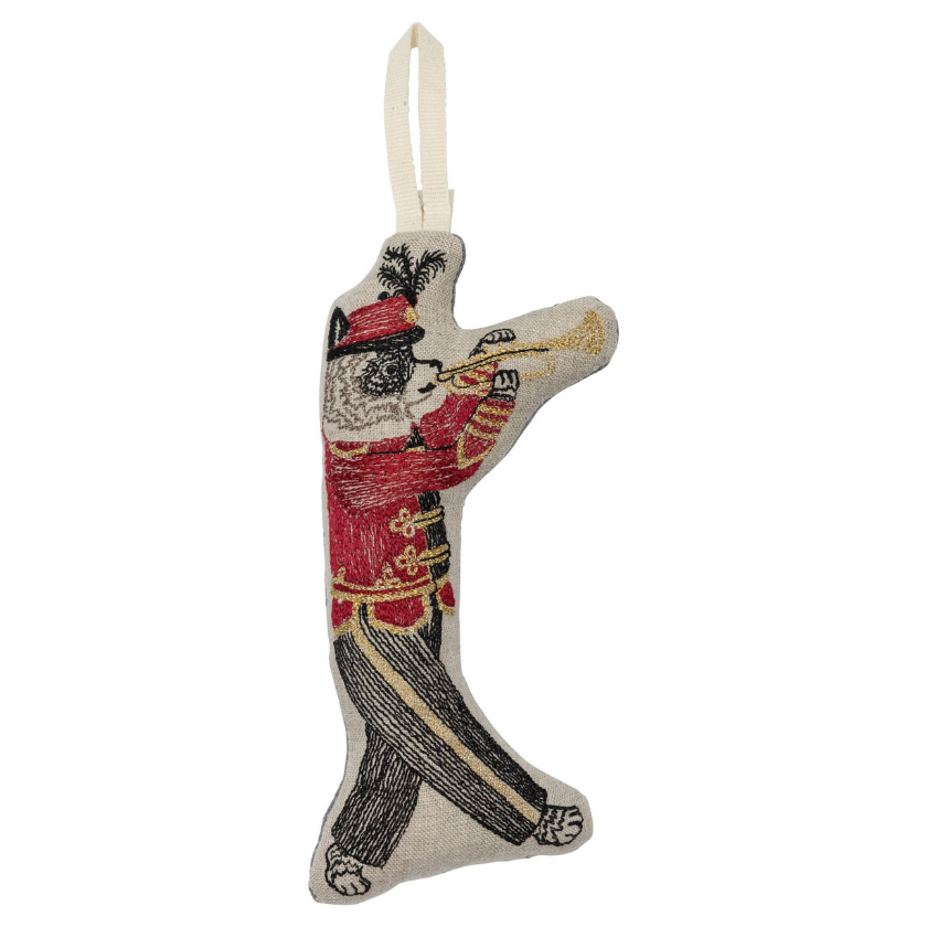 CORAL & TUSK MARCHING BAND RACCOON ORNAMENT