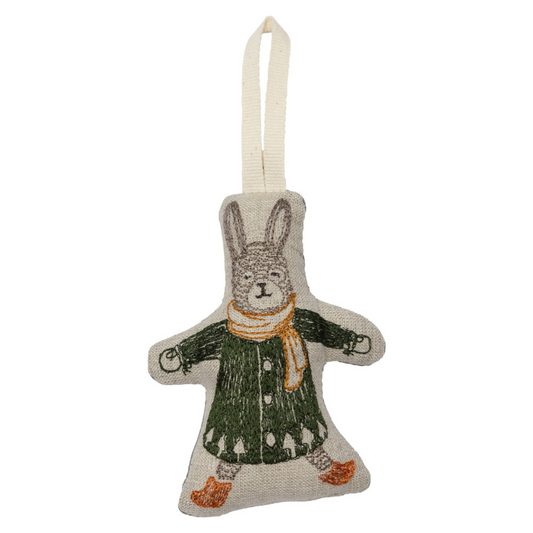 CORAL & TUSK SNOW ANGEL BUNNY ORNAMENT