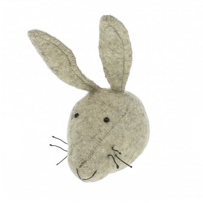 MINI GREY HARE HEAD