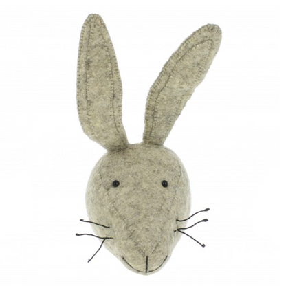 MINI GREY HARE HEAD