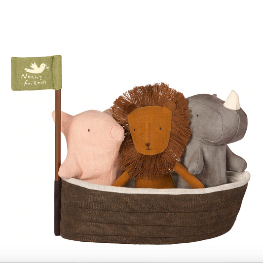 MAILEG NOAH'S ARK WITH 3 MINI ANIMALS