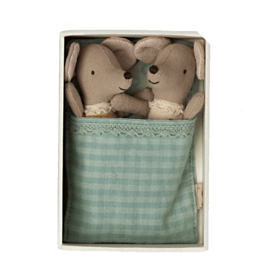 MAILEG BABY MICE TWINS IN MATCHBOX