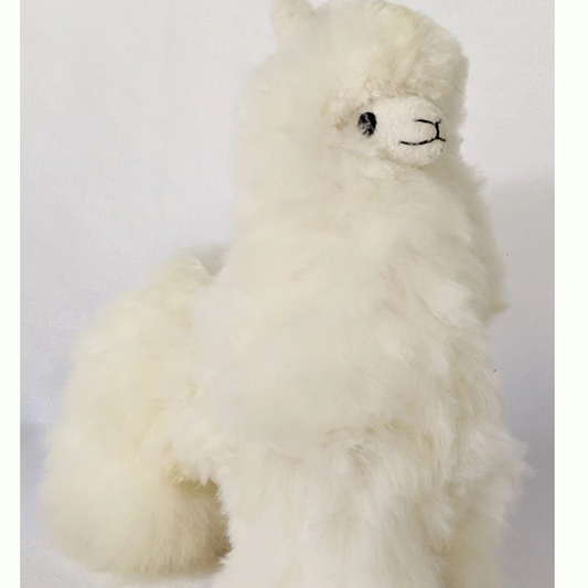 JUMBO ALPACA STUFFED ANIMAL - WHITE