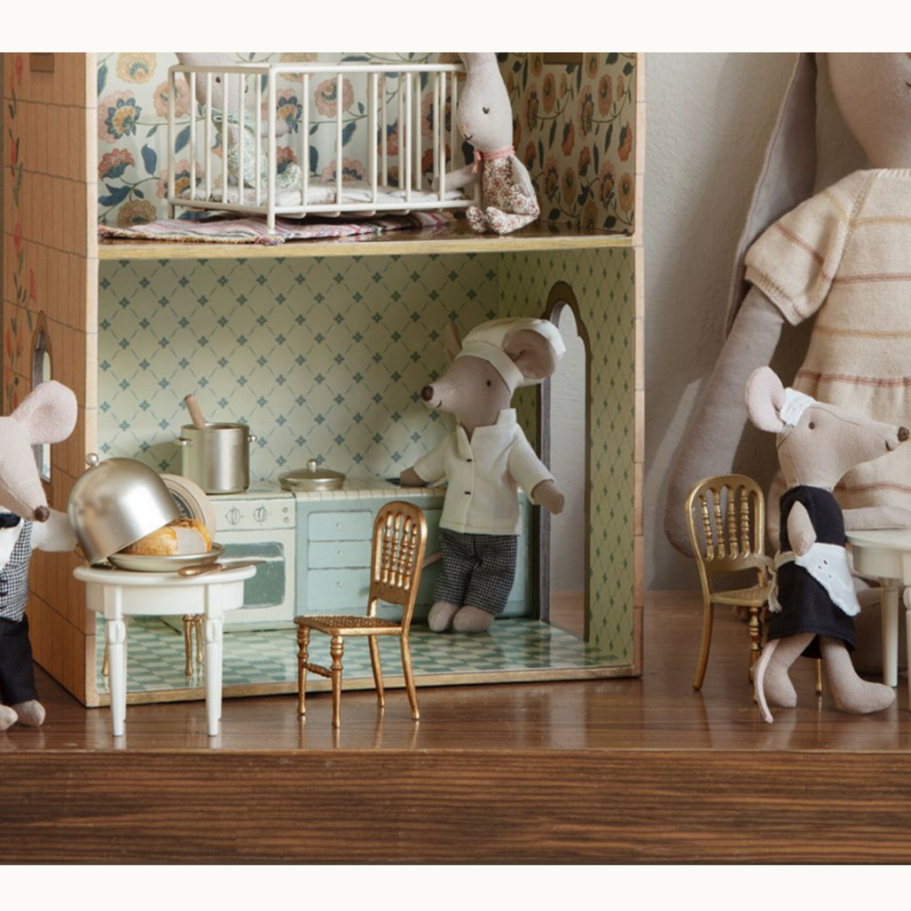 MAILEG MOUSE GOLD CHAIR