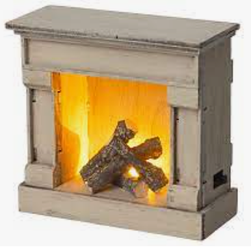 MAILEG MINATURE MOUSE FIREPLACE - OFFWHITE