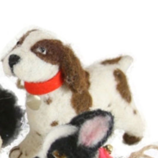 FELTED FESTIVE DOG ORNAMENT