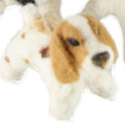 FELTED FESTIVE DOG ORNAMENT