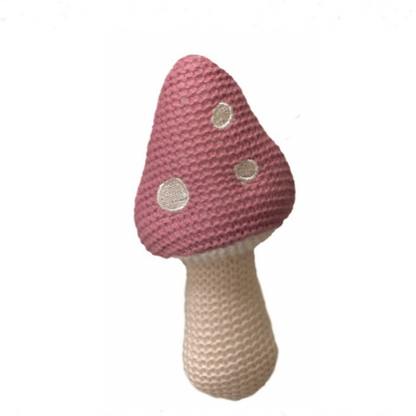 KNITTED MUSHROOM RATTLE