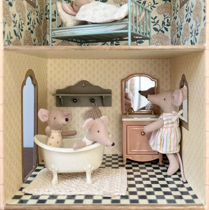 MAILEG MOUSE BATHROOM SINK DRESSER WITH MIRROR