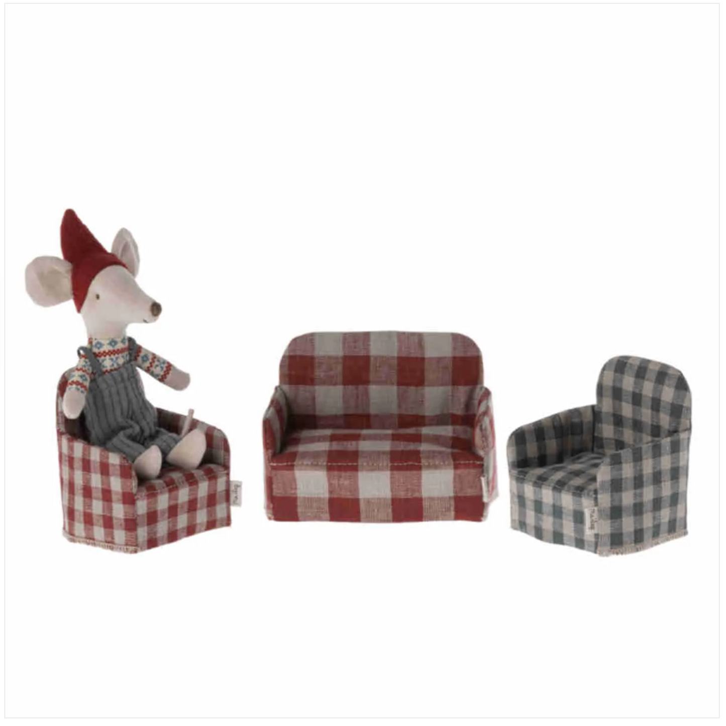 MAILEG MOUSE CHAIR GINGHAM