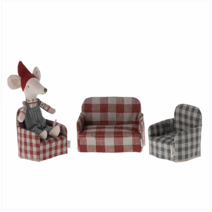 MAILEG MOUSE CHAIR GINGHAM