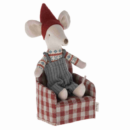 MAILEG MOUSE CHAIR GINGHAM