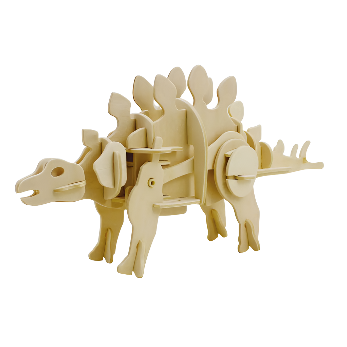 STEGOSAURUS WALKING WOODEN 3D PUZZLE KIT