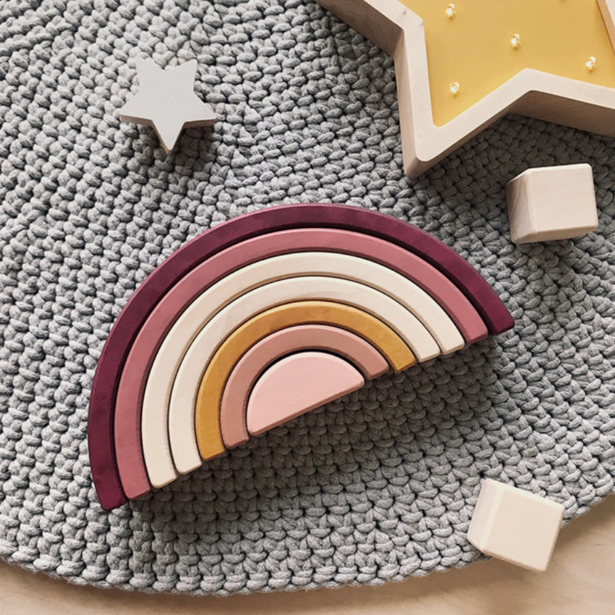 WOODEN RAINBOW STACKING TOY