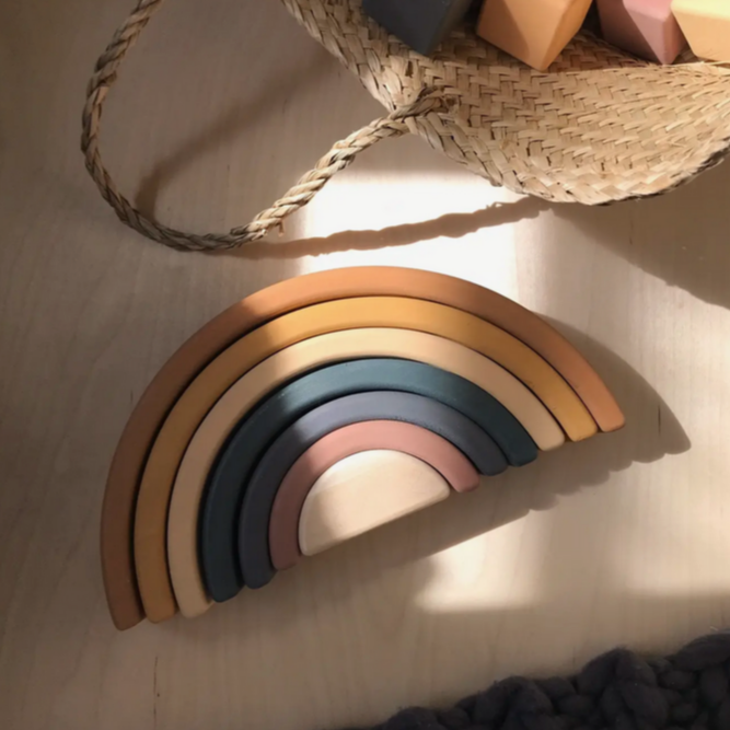 WOODEN RAINBOW STACKING TOY