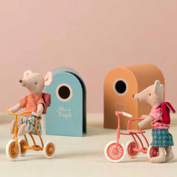 MAILEG ABRI A TRICYCLE FOR MOUSE - PETROL BLUE