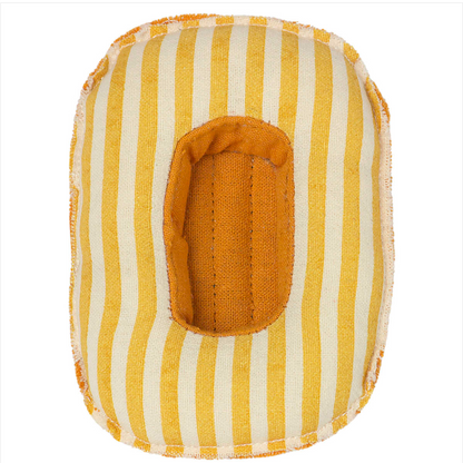 MAILEG RUBBER BOAT - SMALL YELLOW STRIPE