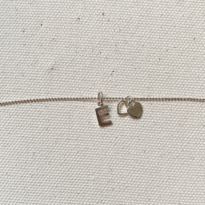 SILVER  INITIAL CHARM