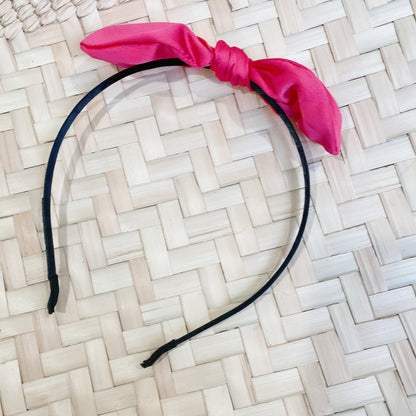 SATIN BOW HEADBAND