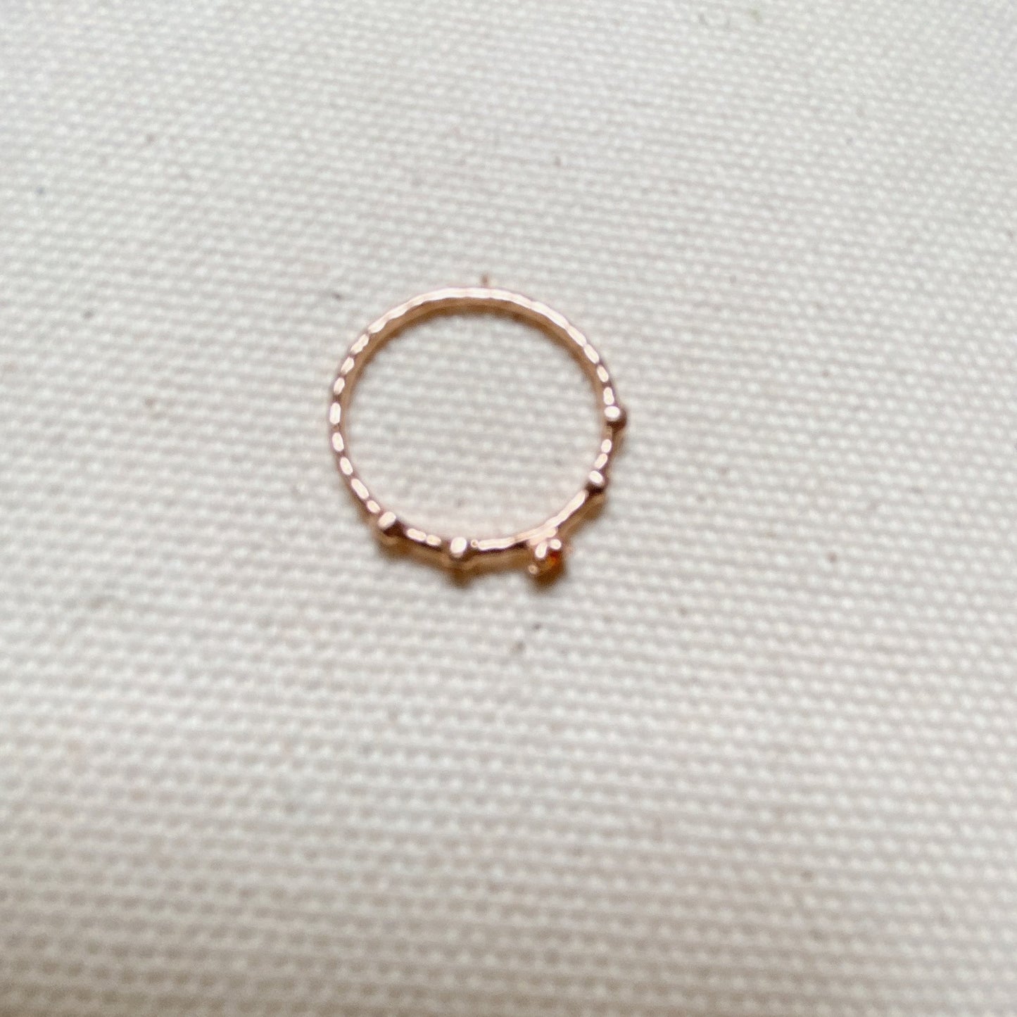 YELLOW & GREEN QUARTZ ROSE GOLD RING